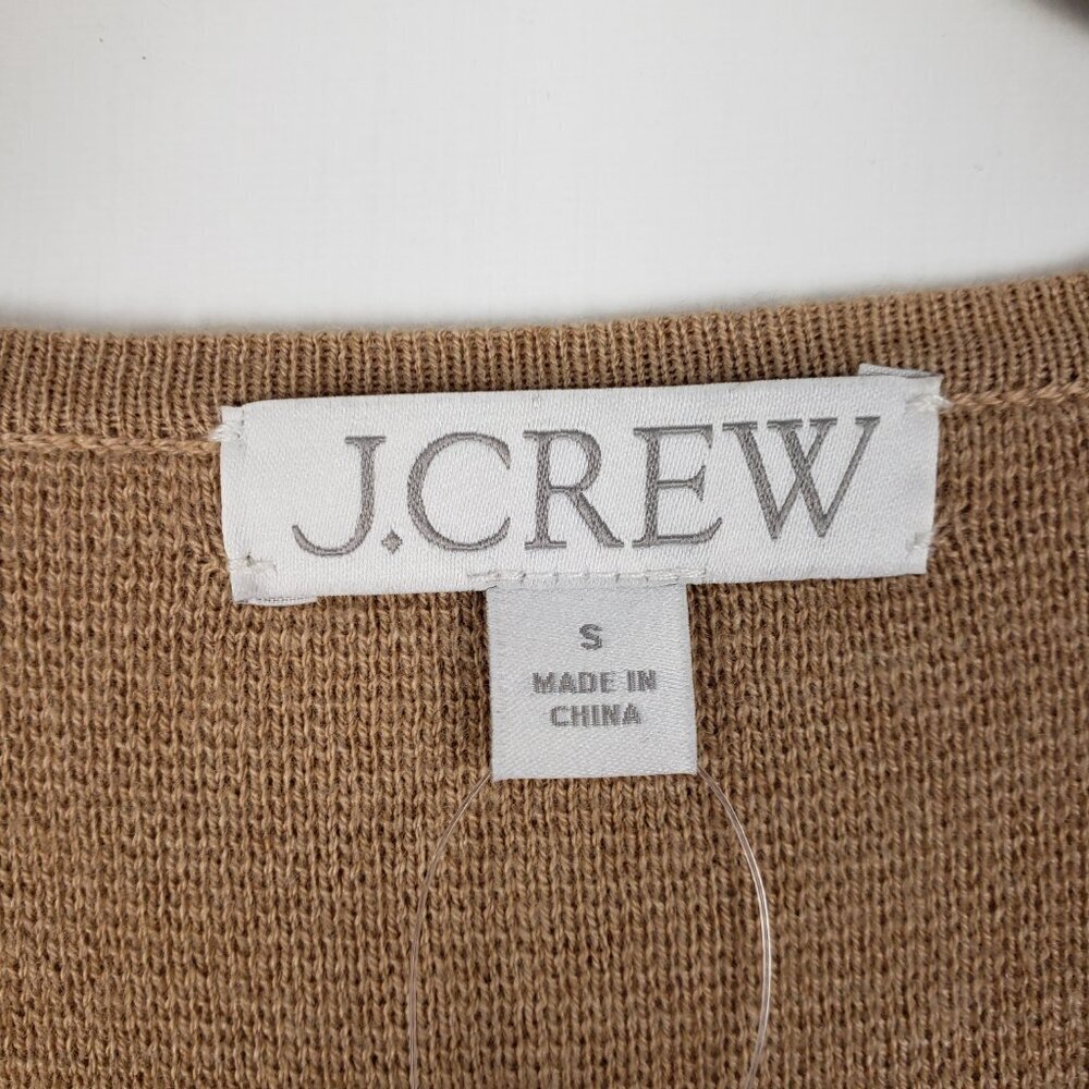 J Crew NWT Giselle V-Neck Sweater Blazer Cardigan Camel BV316 Womens Small - Picture 5 of 8